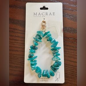 MACRAE & CO. Turquoise- Color Beaded Phone Wristlet